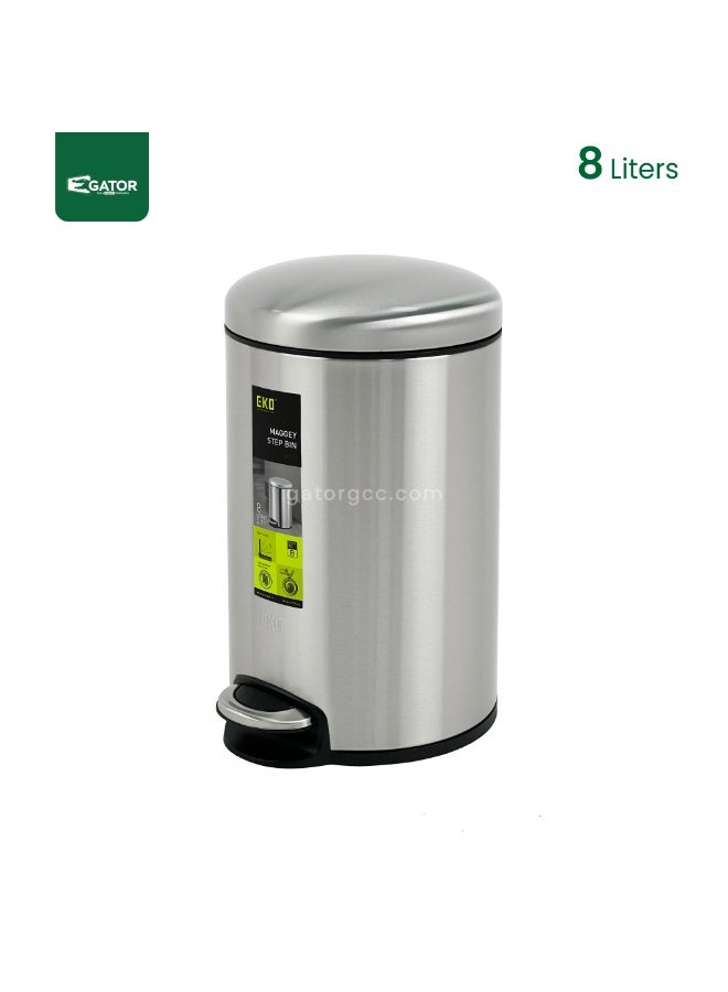 EKO Stainless Steel Soft closing Brushed Fingerprint Resistant 8L - Image 1